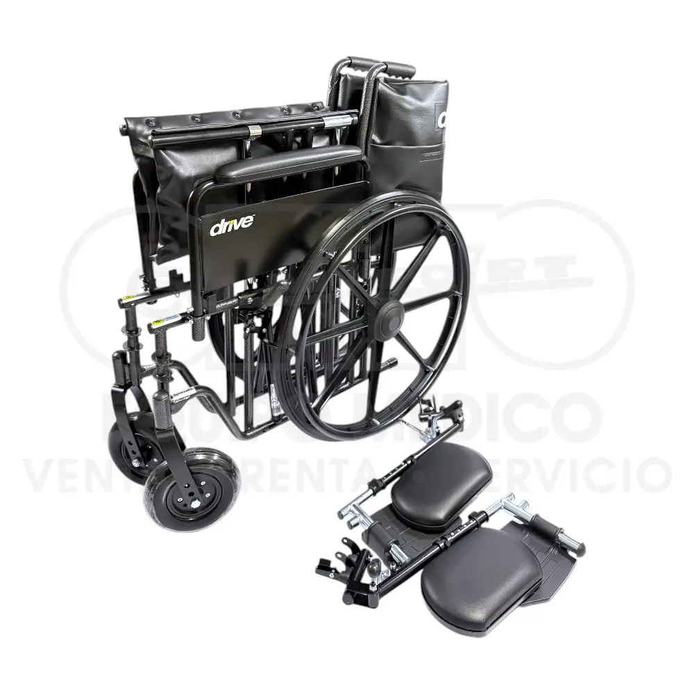 Silla de Ruedas Reforzada Bariátrica Drive – Capacidad 450 lb / 2