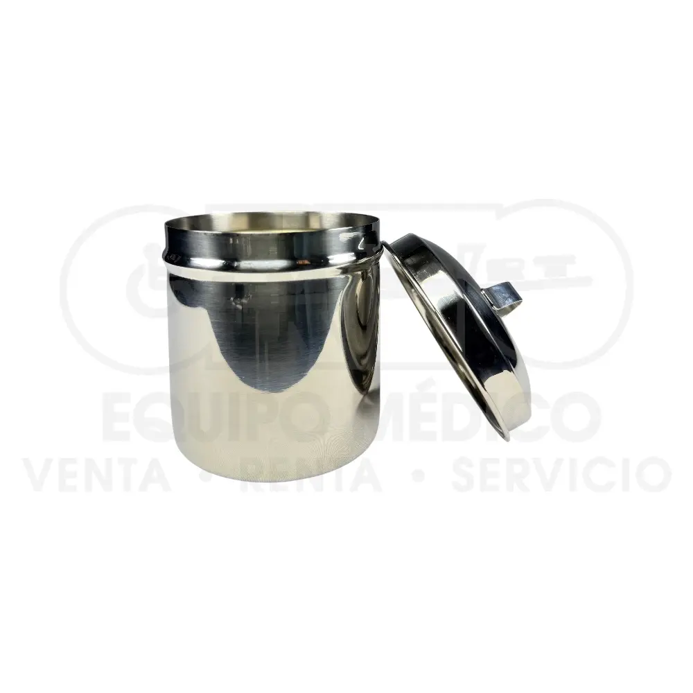 Pomadera de Acero Inoxidable con Tapadera
