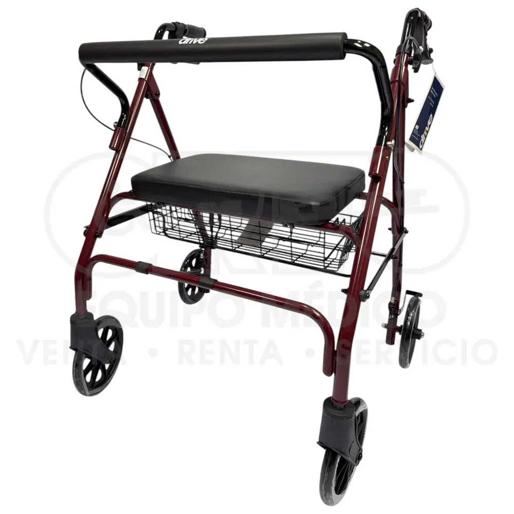 Andador con 4 Rodos, Asiento y Ancho