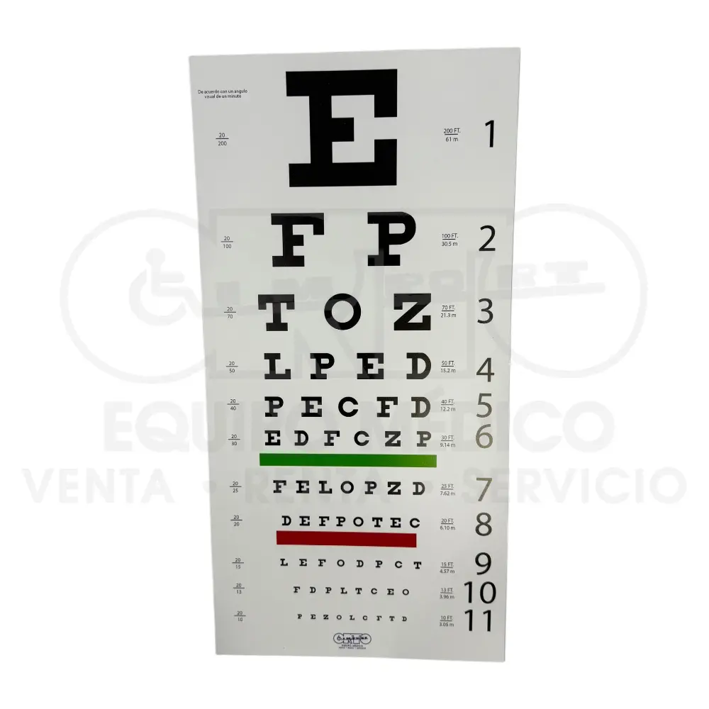 Carta Optométrica Snellen